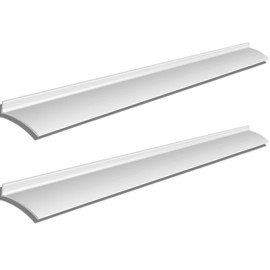 Hicarer 2 Pcs 40 Inch Door Rain Drip Cap Guard Exterior Anodized Aluminum Overall Height 1-1/2 Inch Overhead Drip Edge Flashing Weather Stripping Window Deflector Home Top Roof Rain Diverter, Silver