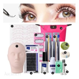 Kit Para Pestañas De Práctica Profesional Extensión Mink 1x1