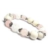 [SION] Crack Crystal Rose Quartz Howlite Design Bracelet, Stone