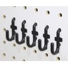 Plastic Black J and L Style Peg Board Hooks Combo
