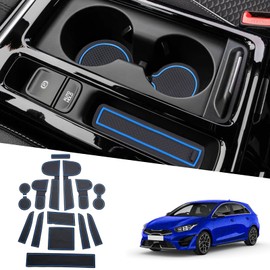 Ruiya Compatible with Kia Ceed SW GT Proceed GT| XCeed GT 2018-2024 2025 Rubber Mats Door Slot Mat, XCeed Non-Slip Mats Centre Consoles Non-Slip Mats Door Seam Mat Drink Holder Mat Ceed Accessories