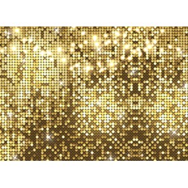 LYWYGG 10 x 8 ft Gold Non-Luminous Background Birthday Party Background Wedding Graduation Ball Photography Background Happy New Year Background Studio Props CP-474-1008