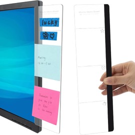Ruzister 2 Pack Office Desk Accessories Monitor Memo Board Computer Message Board Office Supplies for Women Men Computer Sticky Notes Holder