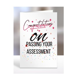 Congratulations on passing your ASSESSMENT Card, Gifts for Men or Women, Presents for Christmas, Greetings Card, Him, Her, Female, Male, A5-115_8