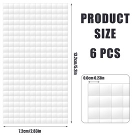 Gosknor 6pcs Foam Adhesive Squares, 0.23x0.23 Inch Double Sided Adhesive Foam Squares Precut Dots DIY Crafts Supplies for Scrapbook Class Office Supplies