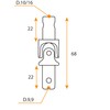 Universal Joint - Knee Support for Training - Steel -