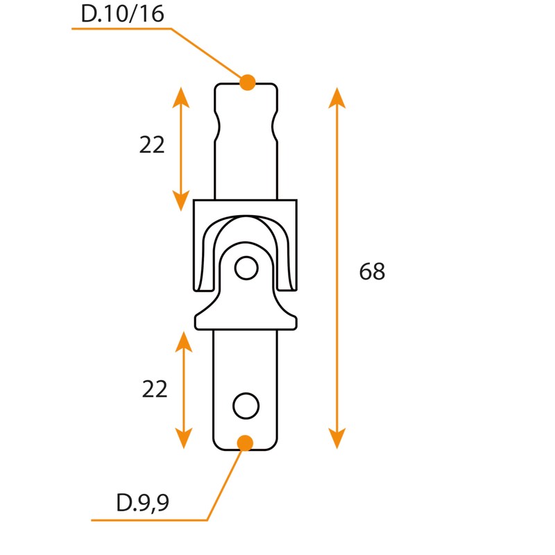 Universal Joint - Knee Support for Training - Steel -