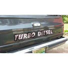 East Coast Vinyl Werkz Turbo Diesel - Windshield Decal - Double Diamond Plate for Cummins Duramax Powerstroke