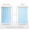 Barossa Design No Hook Clear Blue Shower Curtain or Liner