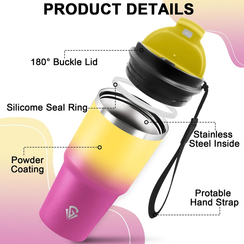 Grsta 20oz Tazza Termica, Isolata Sottovuoto In Acciaio Inox, Termos