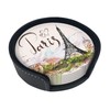 Pretty Paris Romantic Eiffel Tower Coasters for Drinks Round Leather