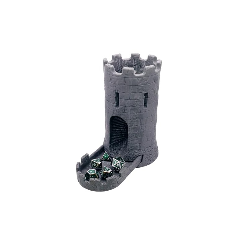 Dice Tower & Tray for Rolling and Randomizing Dice for
