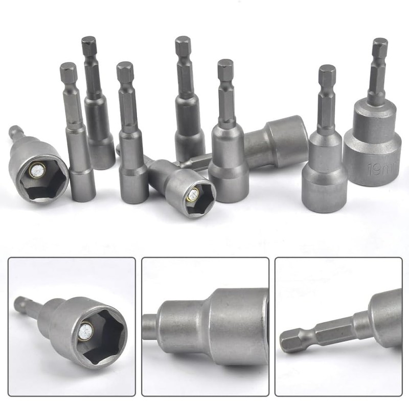 8 Piece Socket Spanner Insert Socket 6-13 mm Shallho 1/4