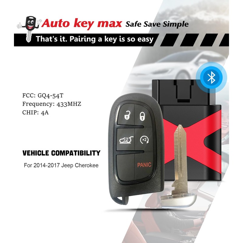 2 Programmable Key fob ,Simple Programmer Tool Compatible for 2014
