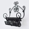 ARAD Scrollwork Design Wall Mounted Black Metal Jewelry Storage Organizer