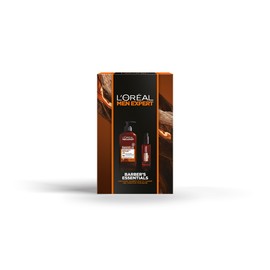L'Oréal Paris Men Expert Barber's Essentials Gift Set for Him, Beard, Face & Hair Wash and Beard & Skin Oil, With Cedarwood Oil, Gift Set for Men