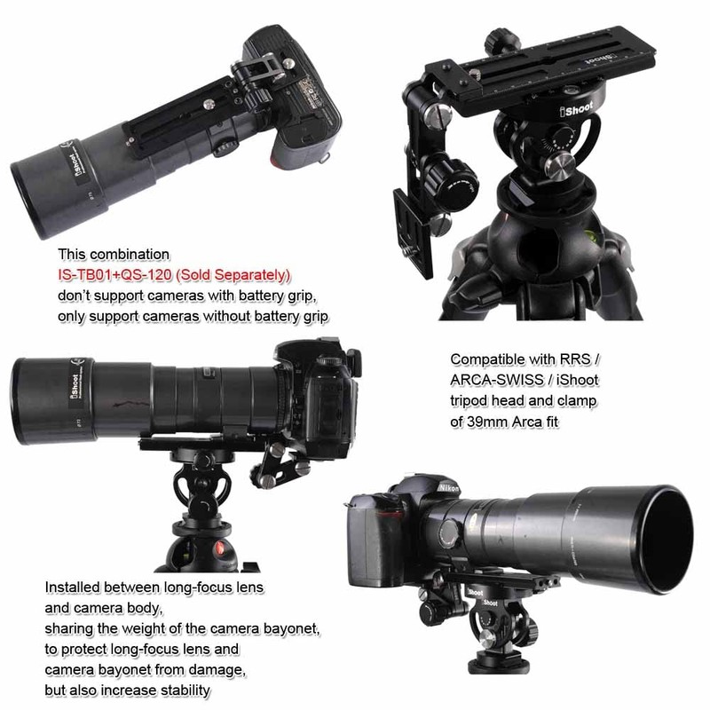 iShoot All-Metal Foldable Telephoto Zoom Lens Bracket, Retractable Long-Focus Lens