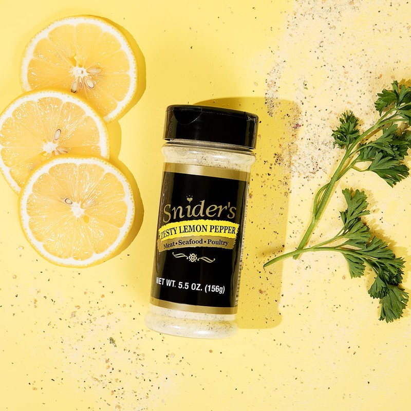 Snider's Zesty Lemon Pepper Seasoning 5.5 oz. Premium Spice Blend