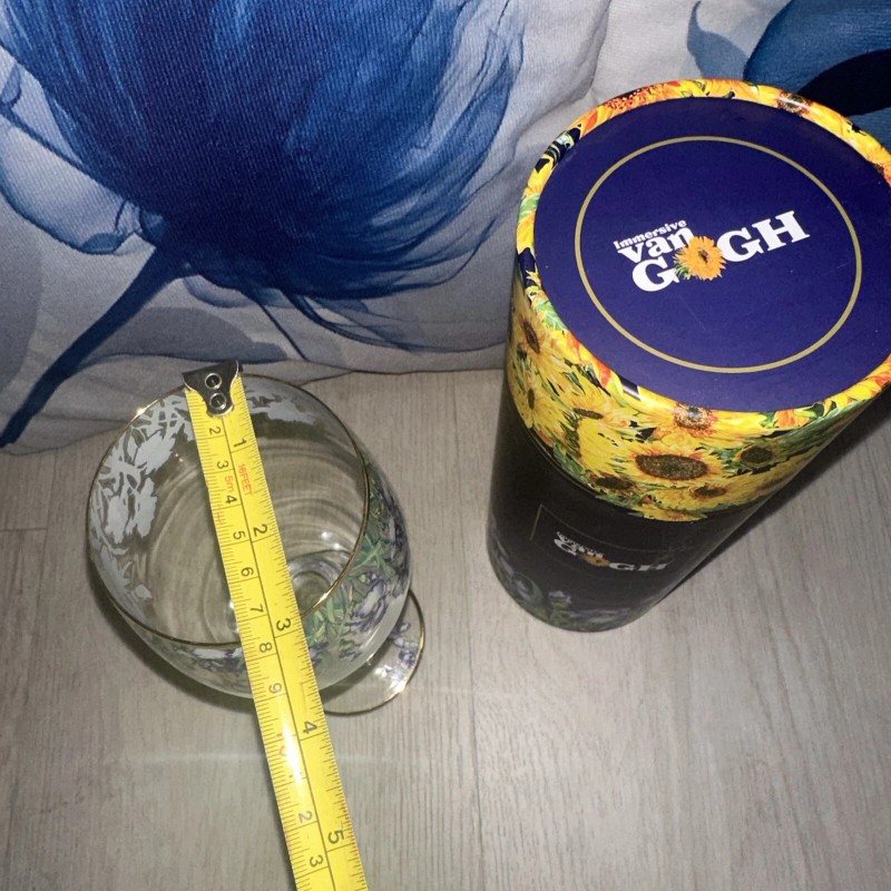 The Play Van Gogh Museum WINE Glass Irises design collectible