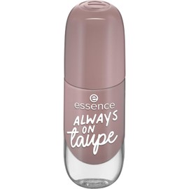 essence gel nail colour 37 Always on taupe, long-lasting nail polish, quick-drying, colour-intensive, shiny, express result, taupe, 8 ml