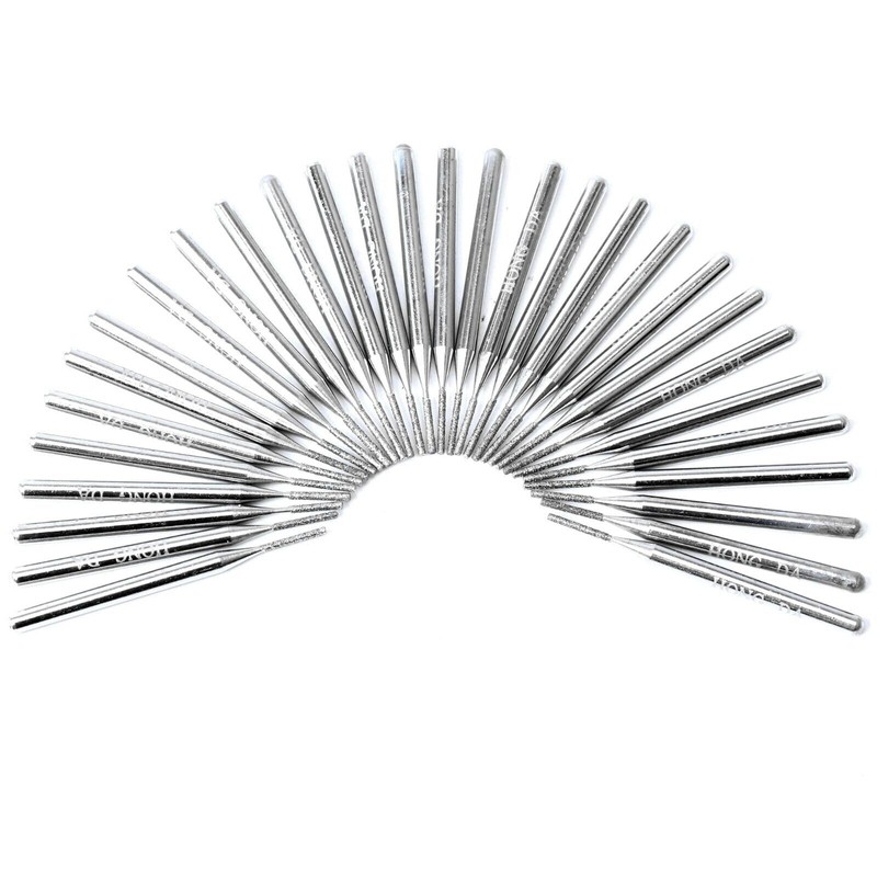 JINGLING 30 Pcs 1mm Diamond Drill Bits for Stone Ceramic