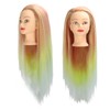 Hairdressing Mannequin Head Synthetic Braiding Hair Hairdresser Head Gradient Orange