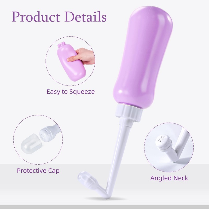 Portable Bidet Travel Large Capacity 450ml(15oz) Personal Toilet Handheld Purple
