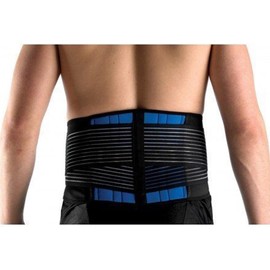 WONFAST Deluxe Neoprene Double Pull Lumbar Lower Back Support Brace Exercise Belt Waist Trainer Trimmer Belt with Dual Adjustable Straps Abdominal Binder Belly (Medium/28-32")