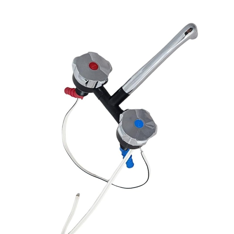 Mixer Tap Hot & Cold Chrome Folding Spout 12v Micro
