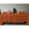 Intedge TCM54120-ORANGE Tablecloth, Rectangular Hemmed Edge, 65/35 Poly Cotton Table