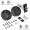 Dontay Pocket Door Lock with Key, Contemporary Entrance Sliding Barn