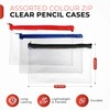 Janrax 8x5 inch Yellow Zip Clear Exam Pencil Case