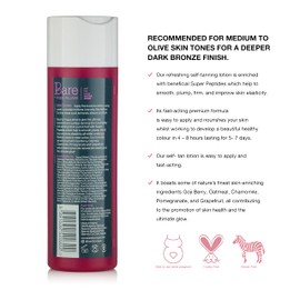 Bare by Vogue Self Tan Firming Lotion - Ultra Dark - Natural tanning, Glow Moisturising, Suitable for All Skin Types - Self Tanner for Face & Body.