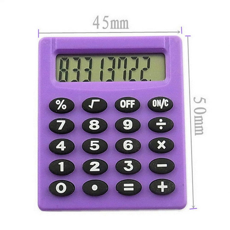 SUPERTOOL Mini Calculator Student Mini Calculator Blue Electric Portable for