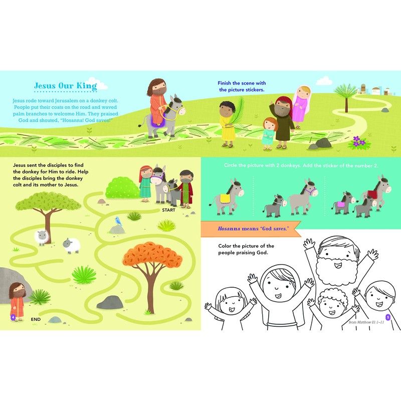 Say and Pray Bible Easter Sticker and Activity Book