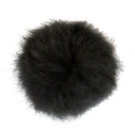 HAND ® Dark Grey Dekorative Kaninchen-Pelz Pom Pom Borte 7cm Durchmesser sortierte Farben - 4er-Pack