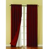Eclipse Solid Blackout Thermal Insulated Window Curtain Liners With Drapery