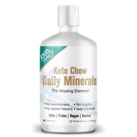 Keto Chow - Daily Minerals Drops - Promotes Electrolyte Balance - Copper, Magnesium, Chromium, Zinc, Boron, Selenium - Zero Sugar - Kosher - Gluten Free - Vegan - Non GMO - 32 oz