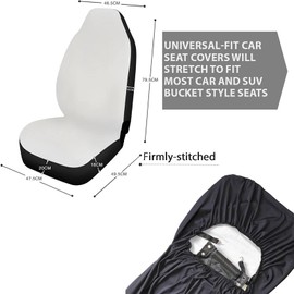 Jeiento Cool Wolf Pattern Car Seat Covers Full Set Bucket Seat Cover for SUV Truck Car Universal Fit Auto Interior Accessories Front Rear Car Seat Cover Split Bench