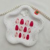 Fall Press on Nails Almond Short Fake Nails Red Nails