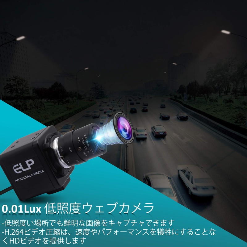 USB Camera ELP 1080P Low Light 2.8-12mm 4X Optical Zoom