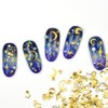 MEILINDS Gold Nail Studs Gems Sparkle Rhinestones Metal Rivets Charms