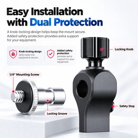 Binocular Tripod Adapter for Steadier, Hands-Free Viewing – Arca-Swiss Compatible Mount with Knob Lock and Safety Pin