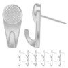 Wall Hanging Hooks, 12 Pieces, Metal, Won't Damage Walls, Rental,