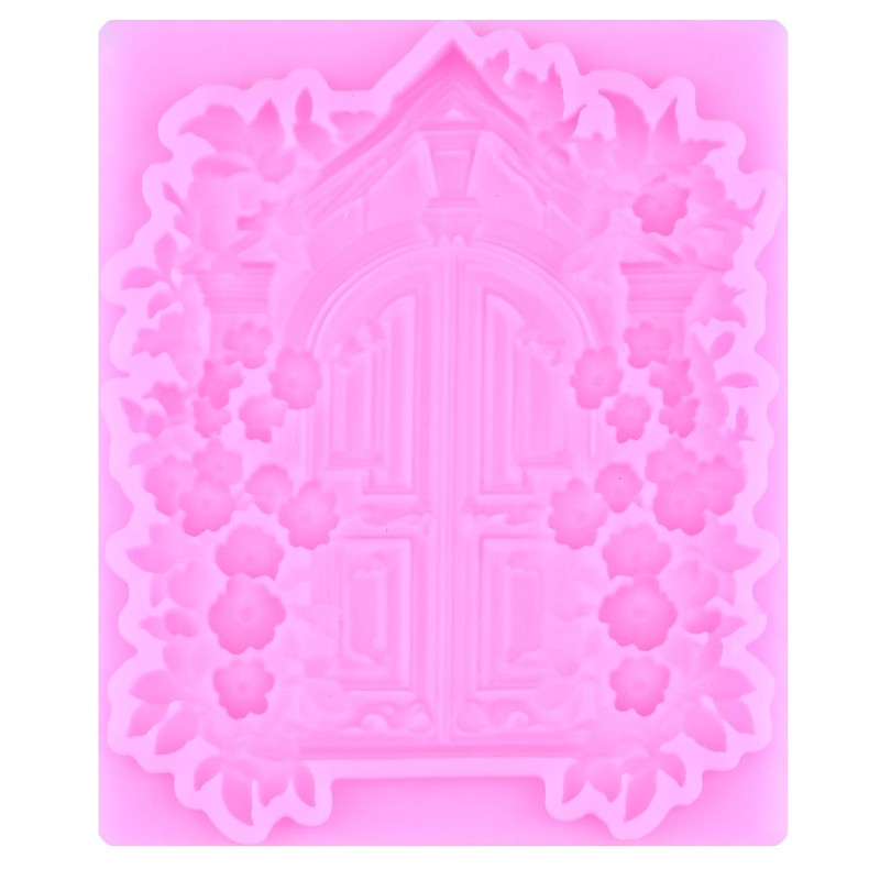 ZiXiang Gothic Window Door Silicone Molds Castle Door Fondant Mold