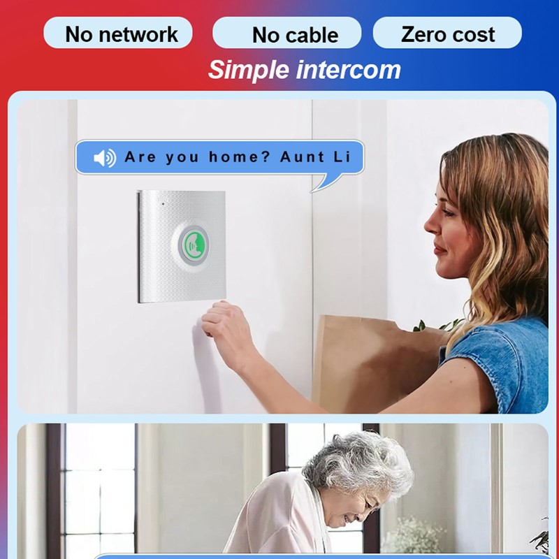 Wireless Voice Intercom Doorbell 2 Way Talk Ultra Long Distance