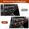 PDKLIN for Silverado Center Console Knob Cover Trim Ring Orange