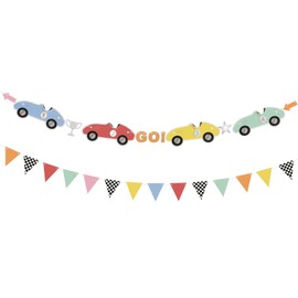 Sonwyoung 2 Pack Vintage Race Car Party Banners 7.22 ft Race Car Birthday Party Decorations Car Birthday Decorations Cars Birthday Banner Race Car Birthday Party Supplies for Birthday Party Decor