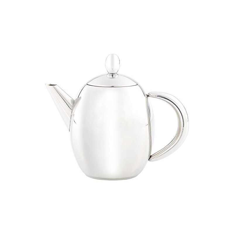Rosenstein & Söhne Teapot with tea strainer: stainless steel teapot