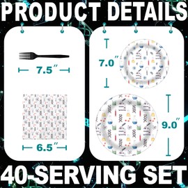 Science Party Decorations - Science Party Plates and Napkins for Kids Birthday Party, Serves 40 Guests